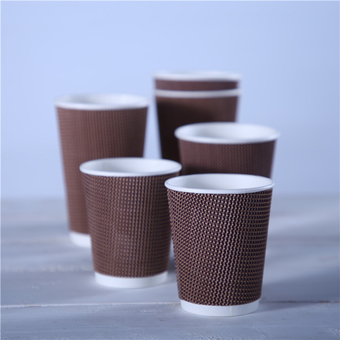 Custom Printed Simple Embossed Coffee Paper Hot Cup