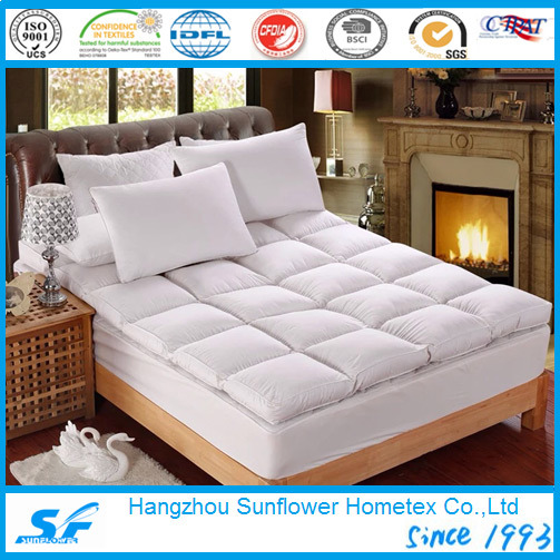 Hotel Goose Down Feather Mattress Pad/Topper