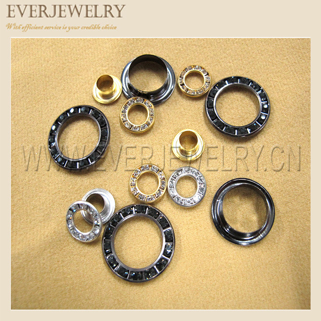 22mm Rhinestone Eyelet for Shoe Decoration Metal Eyelet