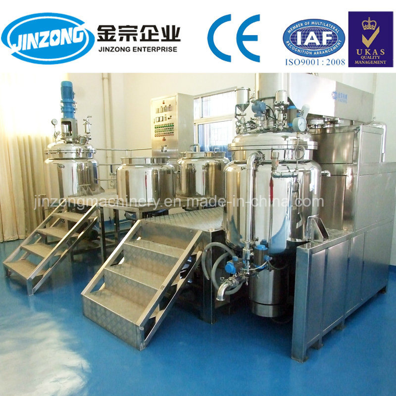 PLC Control Electric Heating Cream Ointment Skin Care Products Cosmetic Manufacturing Machinery Emulsion Making Equipment, Cosmetic Mixing Machine