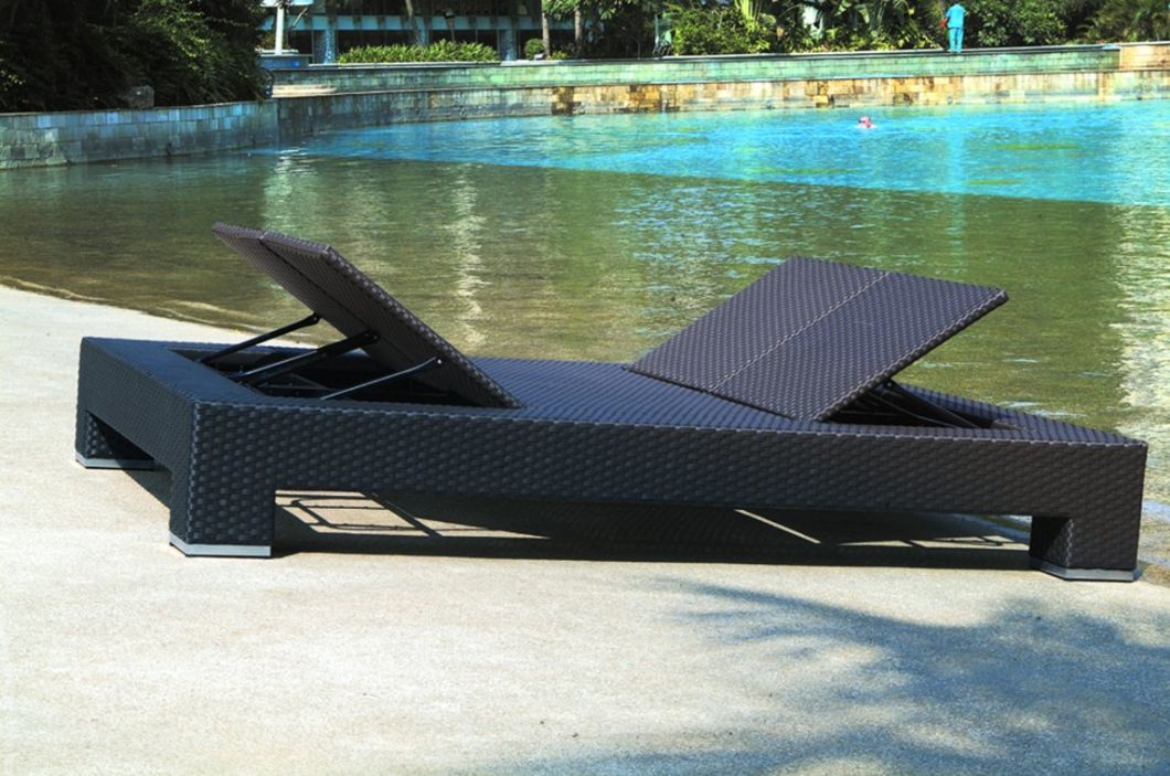 Sun Lounge Rattan Daybed Outdoor Furniture (TG-JW103)