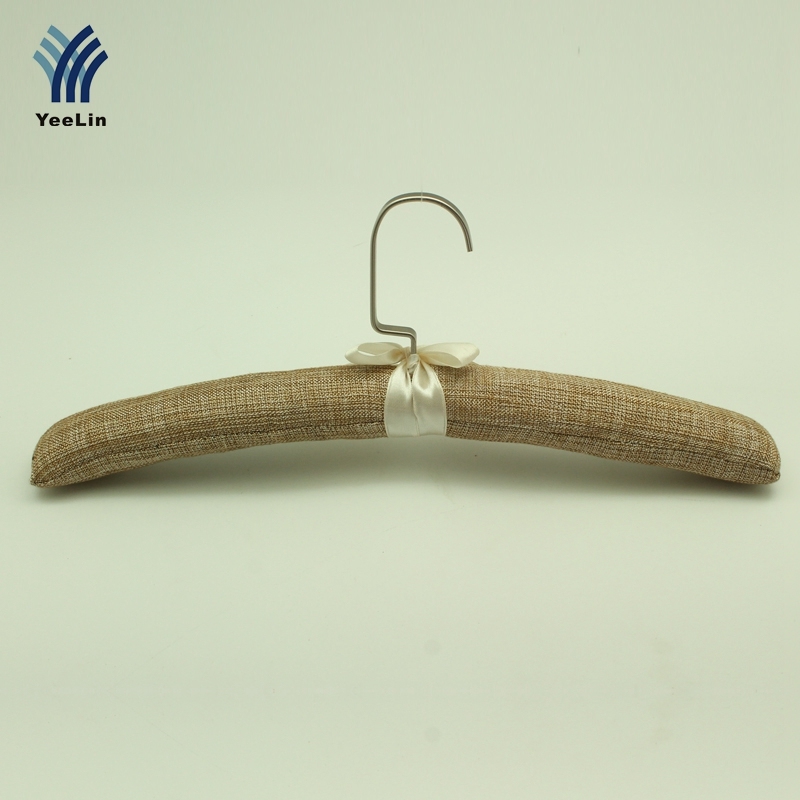 Padded Fabric Cotton Clothes Hanger (YLFBCV021-4B)