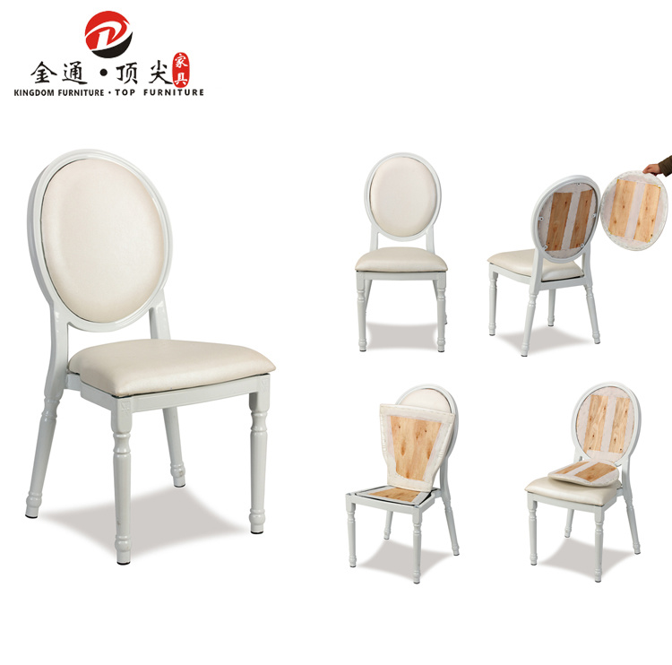 Top Furniture Wholesale Metal Frame PU Removable Stackable Wedding Chair for Wedding