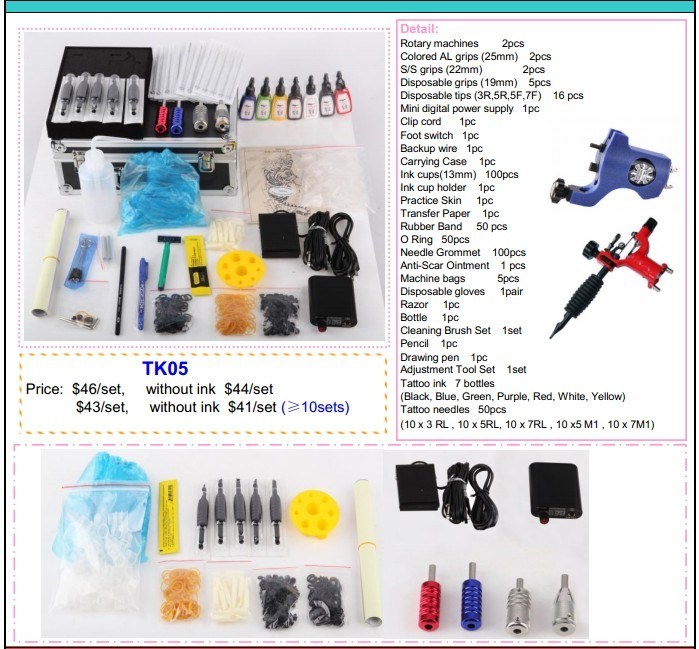 Wholesale Tattoo Supplies Professional Tattoo Kits Tk01