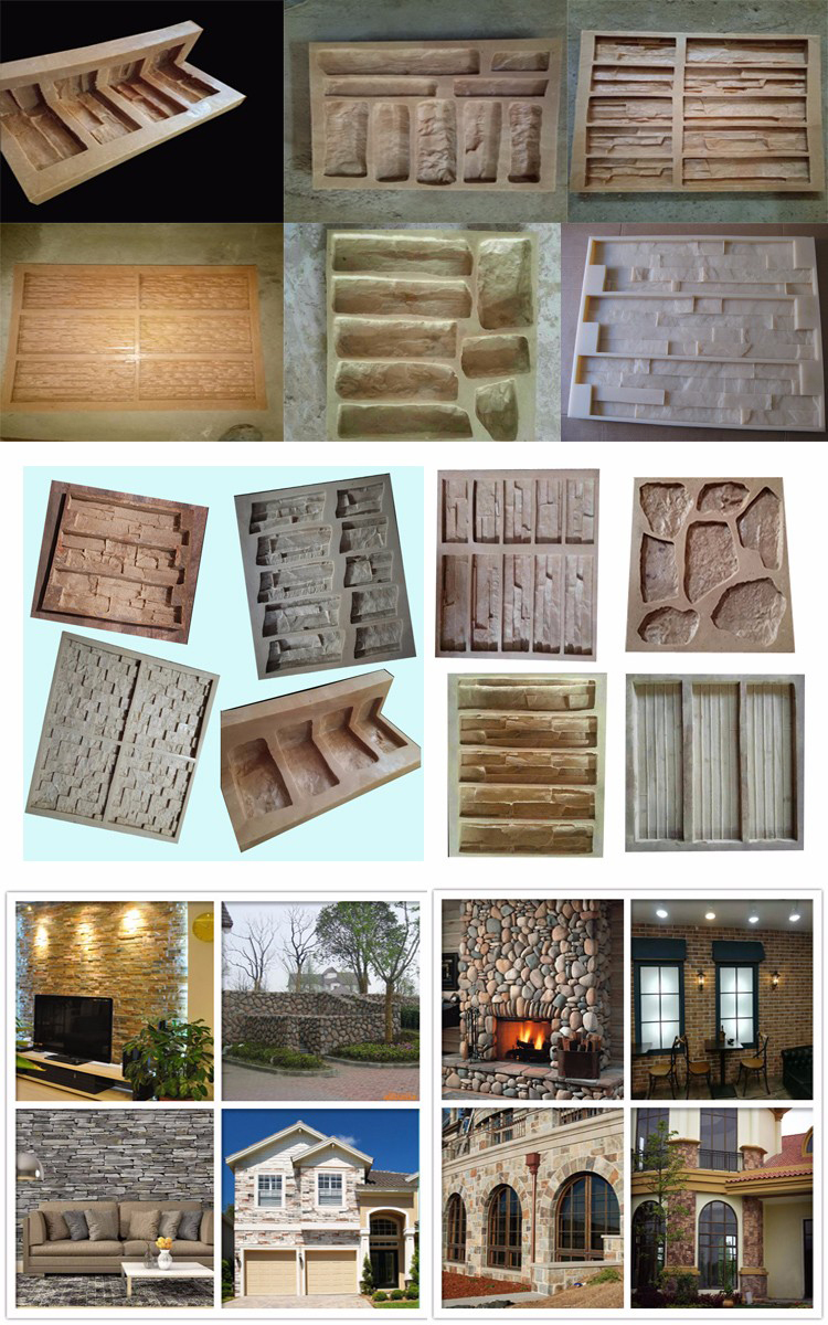 2018 Top Quality Wall Old Brick Stone Rubber Plastic Mold