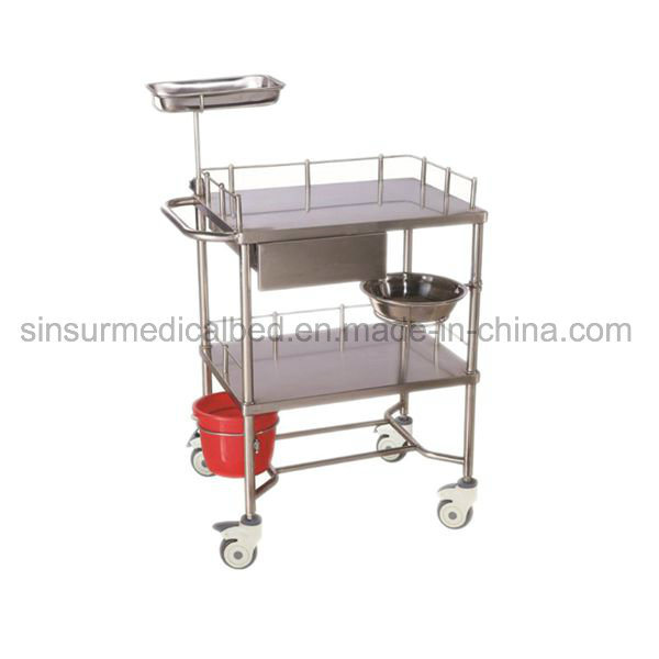 Hospital Equipment Stainless Steel Multi-Function Medical Dress Change Trolley