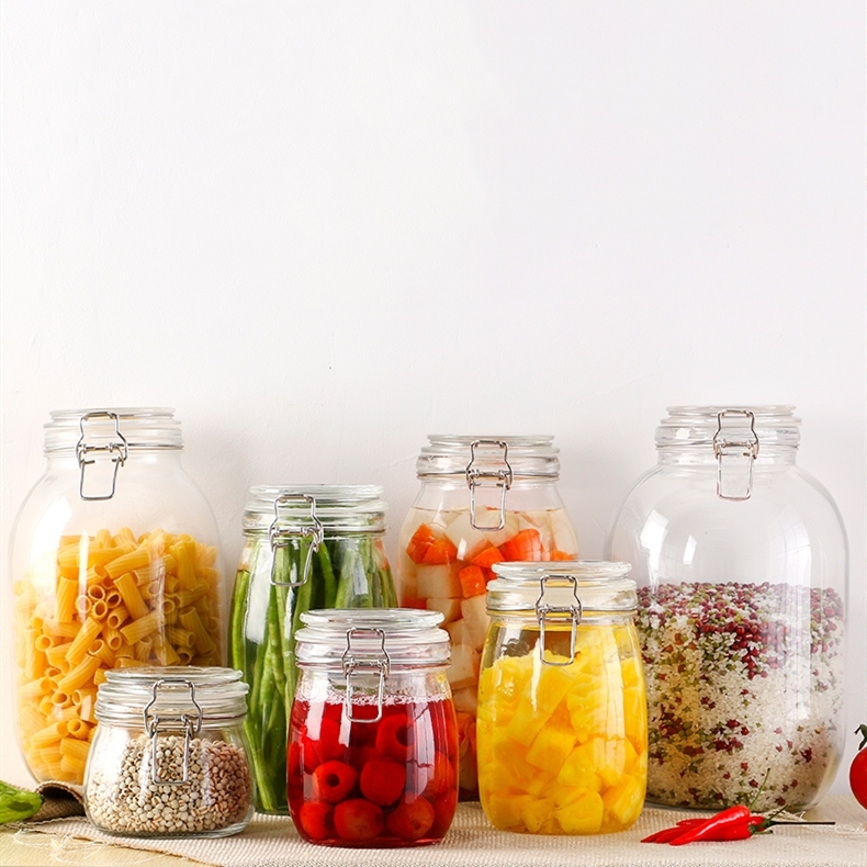 Glass Storage Canister Jar for Kitchen