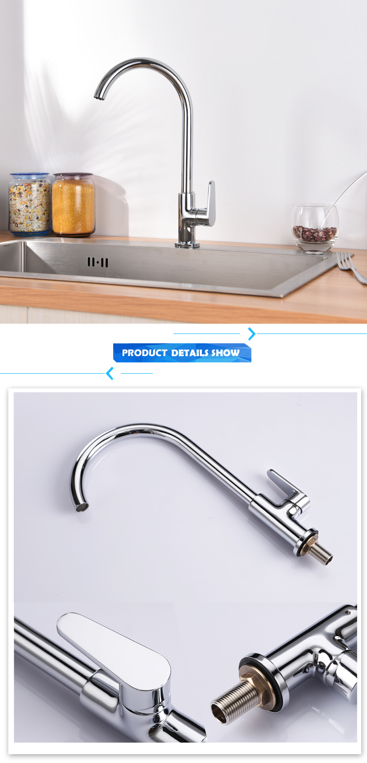 Bathroom Single Handle Brass Kithcn Sink Faucet