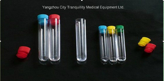 Disposable Medical Supplies Plastic Test Tube with Rim Round Bottom