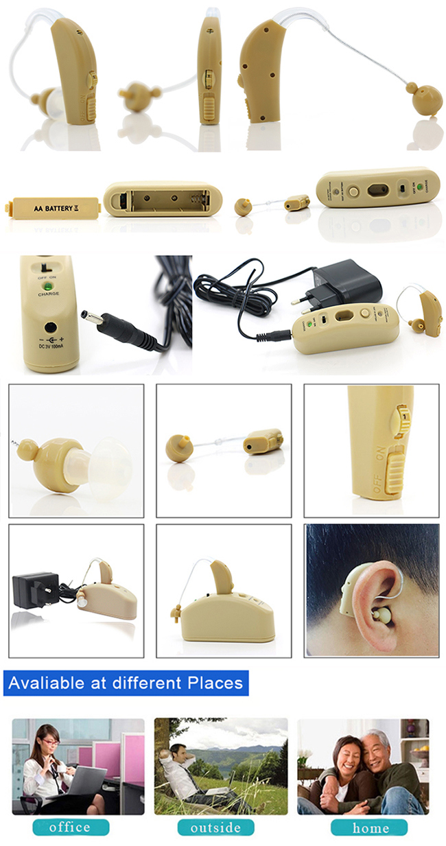 2018 Hot Selling Health Care Ear Hook Computer Products USB Rechargeable Hearing Aids