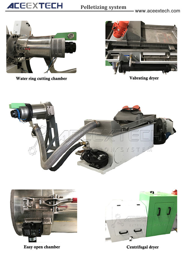Recycling Plastic PP/PE Scrap Extruder Pelletizing Extrusion Machine