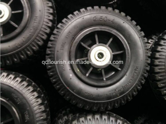 8'' Pneumatic Inflatable Rubber Wheel Plastic Rim