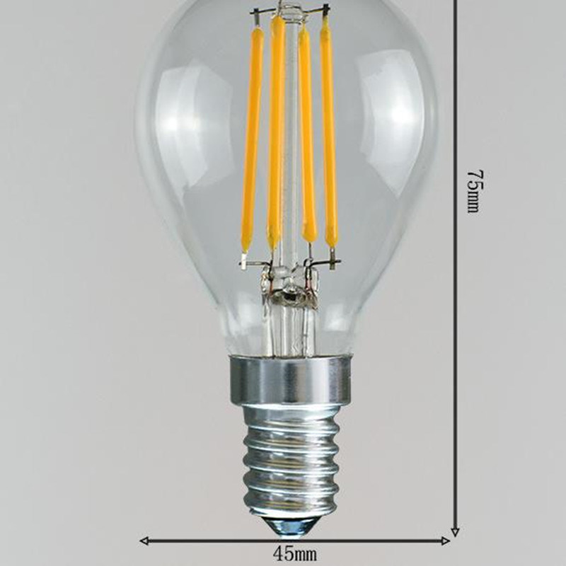 E27 G45 6W Filament Bulb LED Light Bulb Energy Saving Lamp