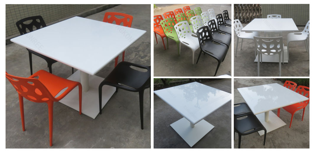 Modern Furniture Marble Top Square Kfc Dining Table