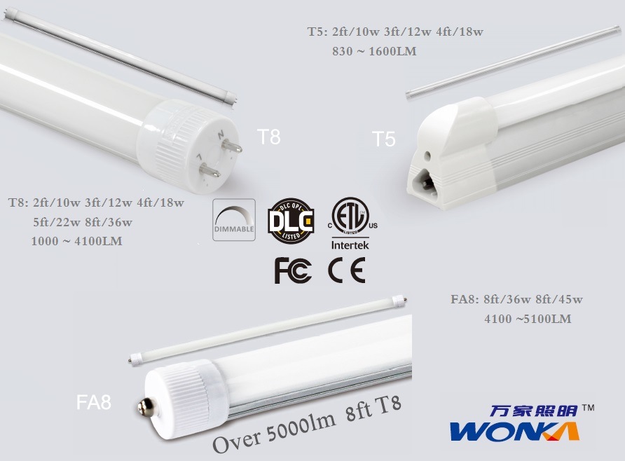 T8 High Lumen LED Tube Light with ETL & Dlc