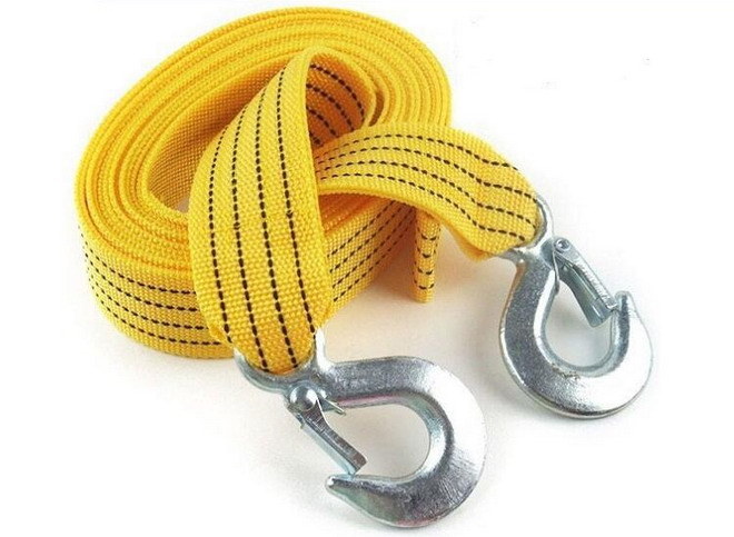 Tow Cable, Strap Car Towing Rope with Hooks