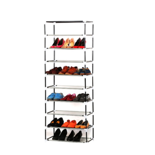 Non-Woven fabric Folding Tall Shoe Racks with Steel Tube