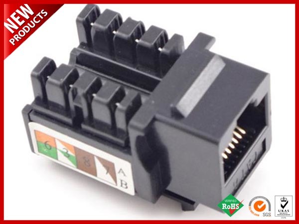 Computer Dual-pass Module Unshielded CAT6 Network Connector RJ45