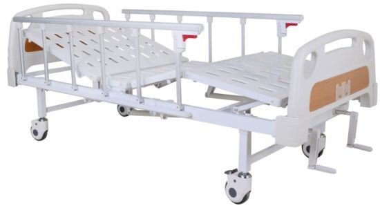 Double Crank Manual Hospital Bed Medical Furniture