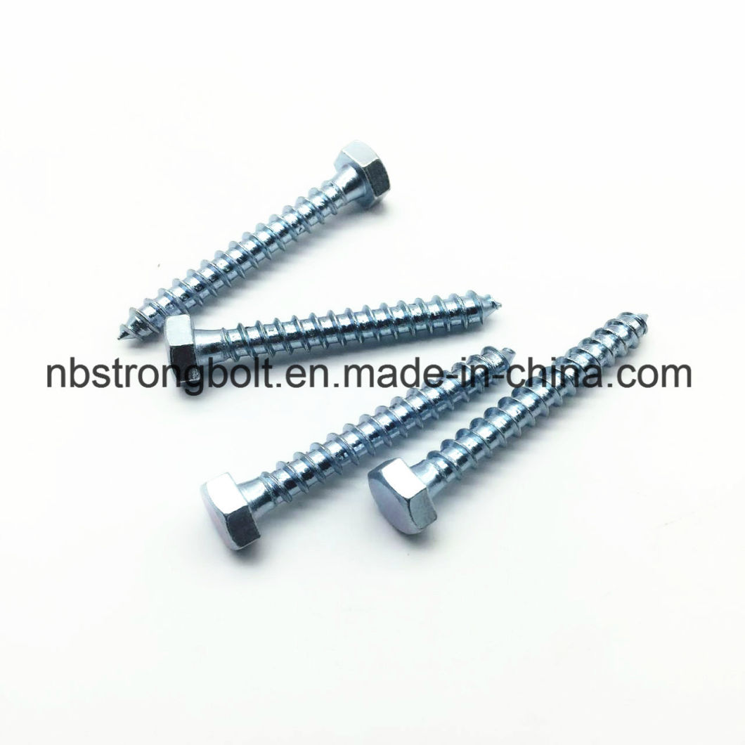 DIN571 Hex Head Lag Screws Hex Wood Screws M8X60 with Zinc Palted