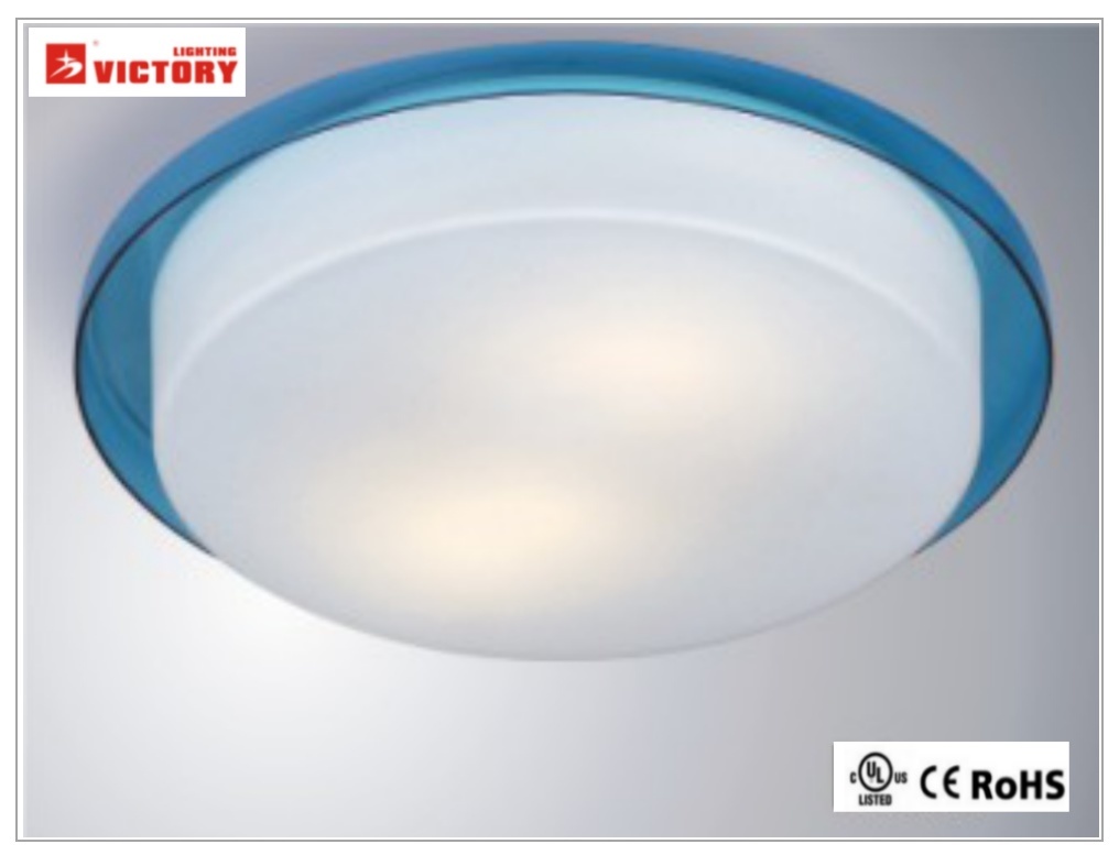 Modern Round Glass LED Ceiling Light with Decorative Hotel