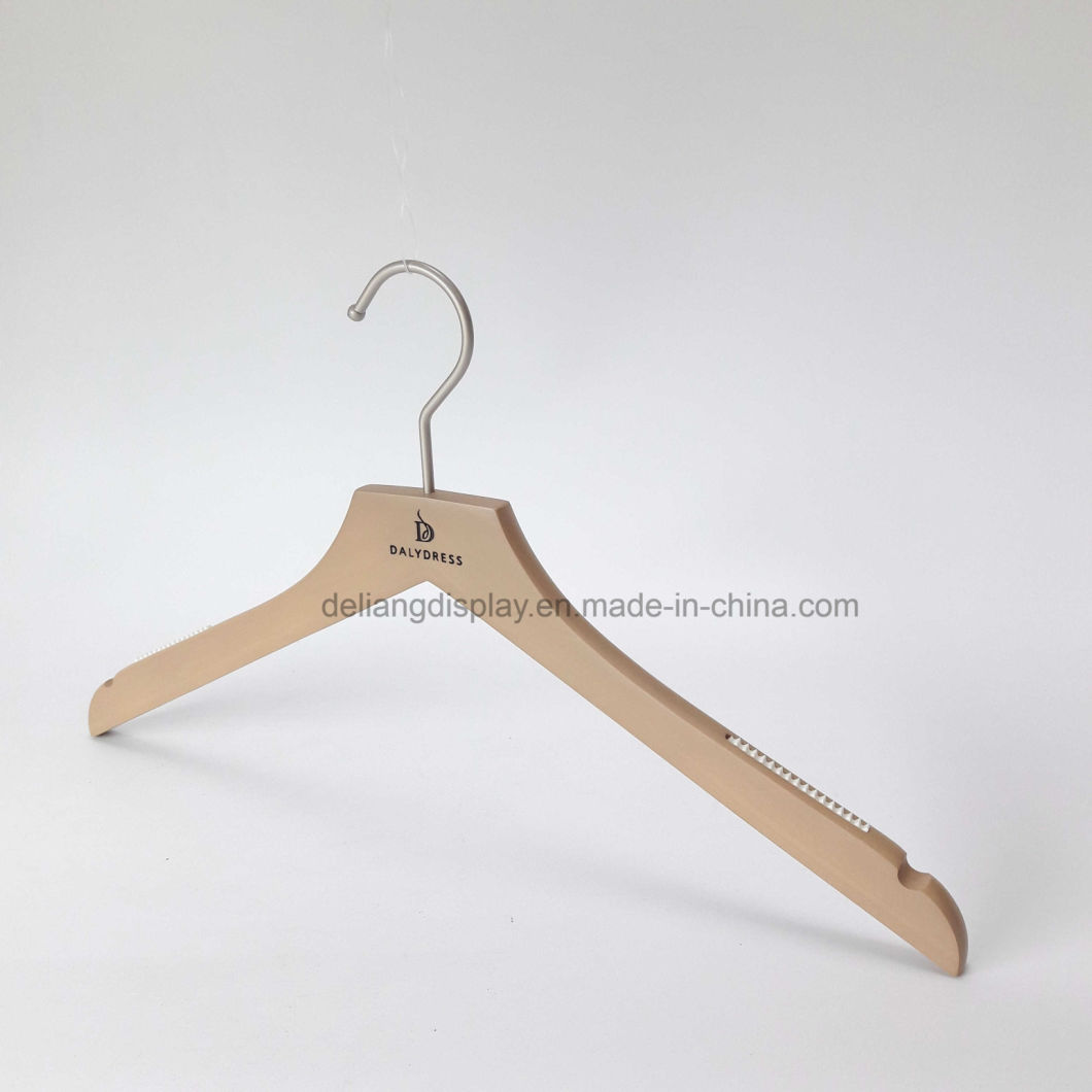 Coat Hanger with Round Hook and Anti-Slips for Female