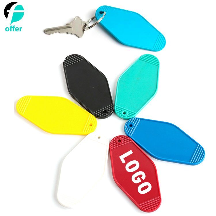 Plastic Key Caps Tags, ID Labels Tags with Split Ring
