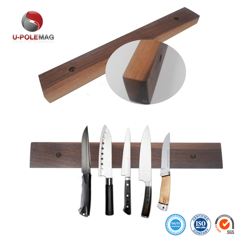 Powerful Magnet Kitchen Walnut Knife Holder