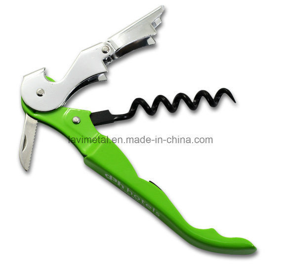 Custom Multifunction Green Metal Wine Bottle Opener