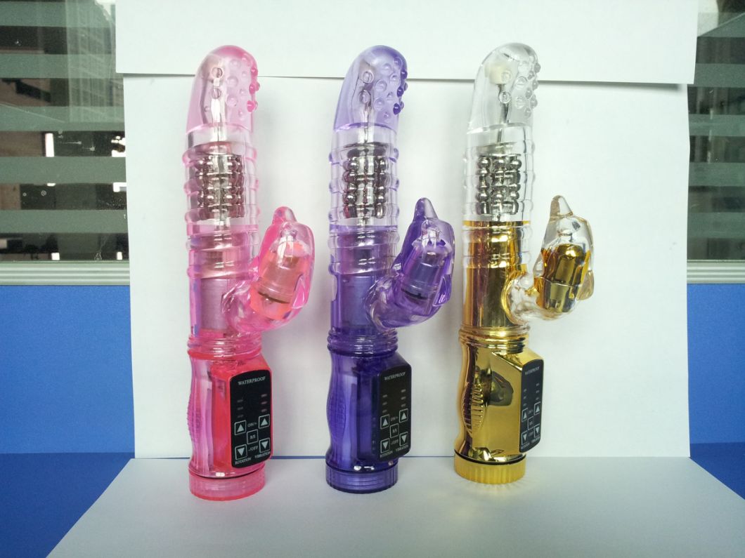 12 Speeds Rabbit Rotating G-Spot Vibrating Dildo Vibrator for Women