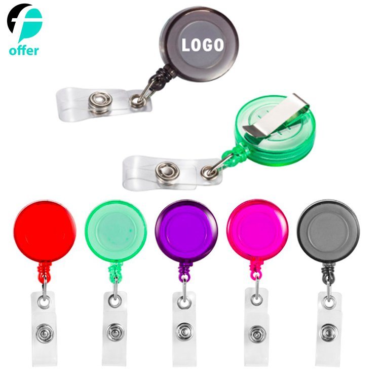 Retractable Badge Holder ID Badge Reel Clip on Card Holders