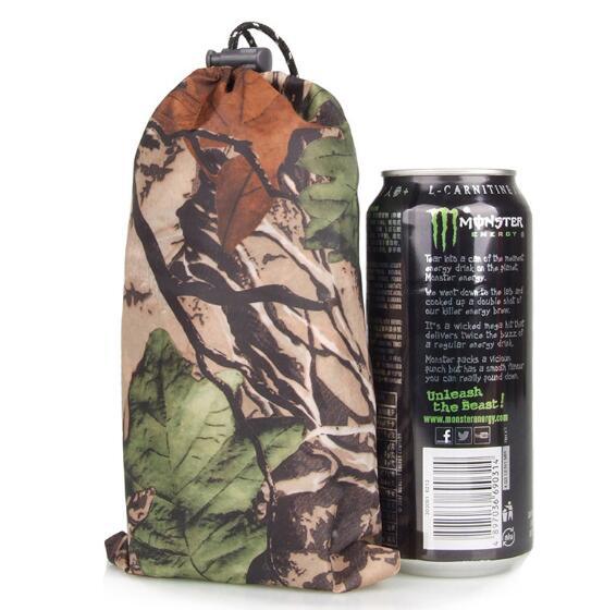 Camouflage Lightweighted Multi-Functional 190t Polyester with PU Coating Raincoat