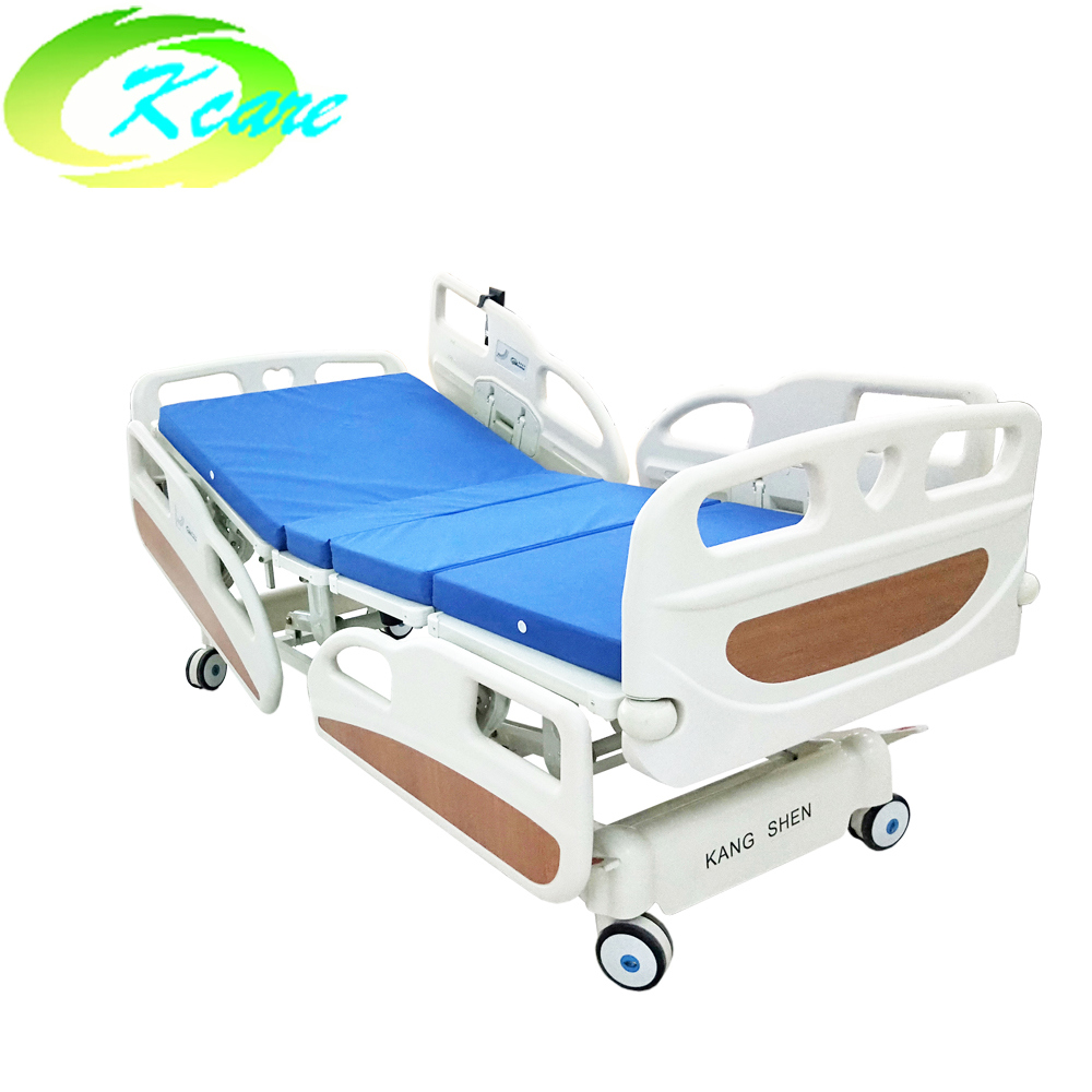 Adjustable Linak Motor Three Function Electric Medical Rotating Hospital Bed with PP Guardrail