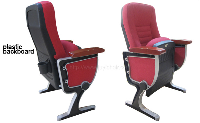 Metal Frame Audience Seat with ABS Material Writing Pad Outdoor Fabric Folding Chair
