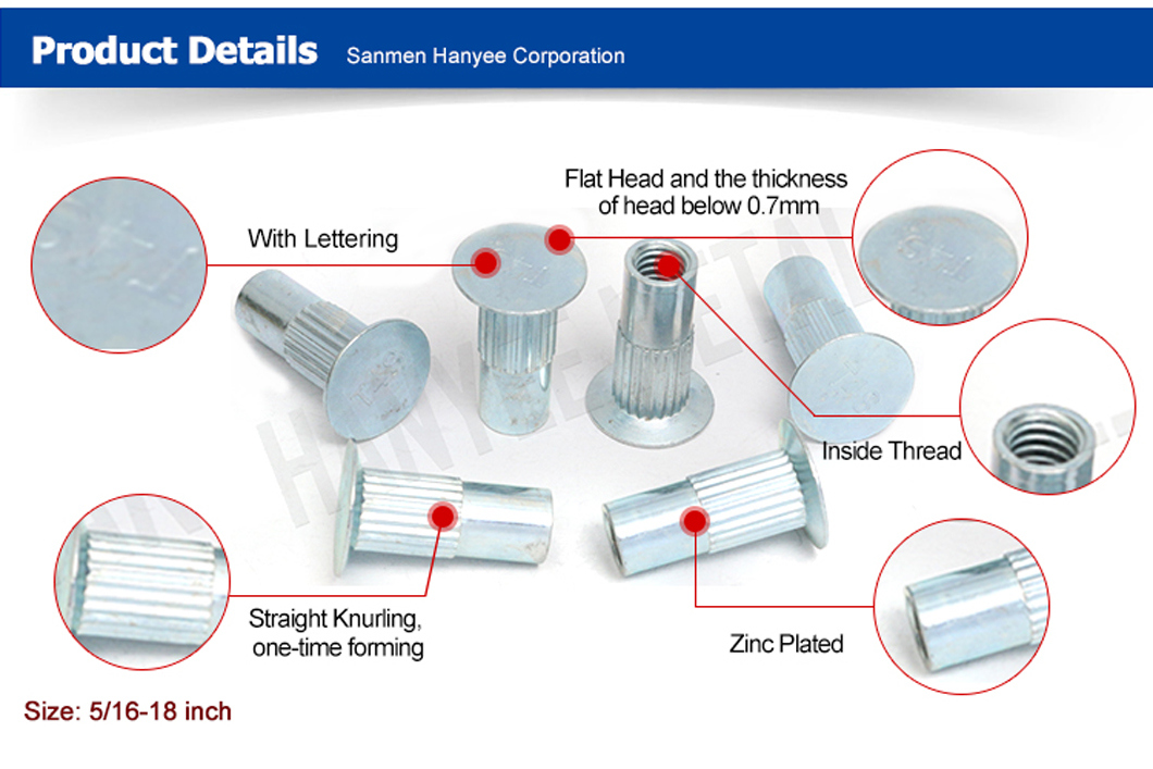 Fine Qualified Cold Forming Ultra-Thin Head Stud Nut