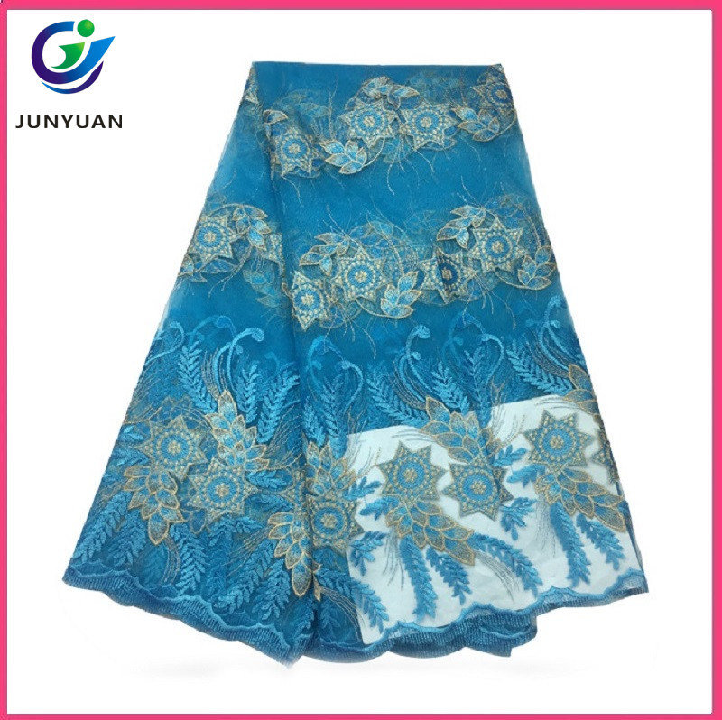 2018 Superior Quality Floral Embroidered Tulle Evening Dress Lace Fabric