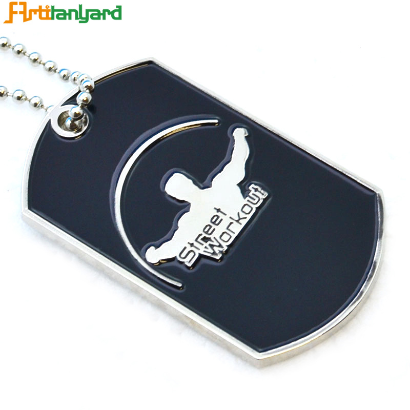 Fashion Star Shape Dog Tag with Nickel Color