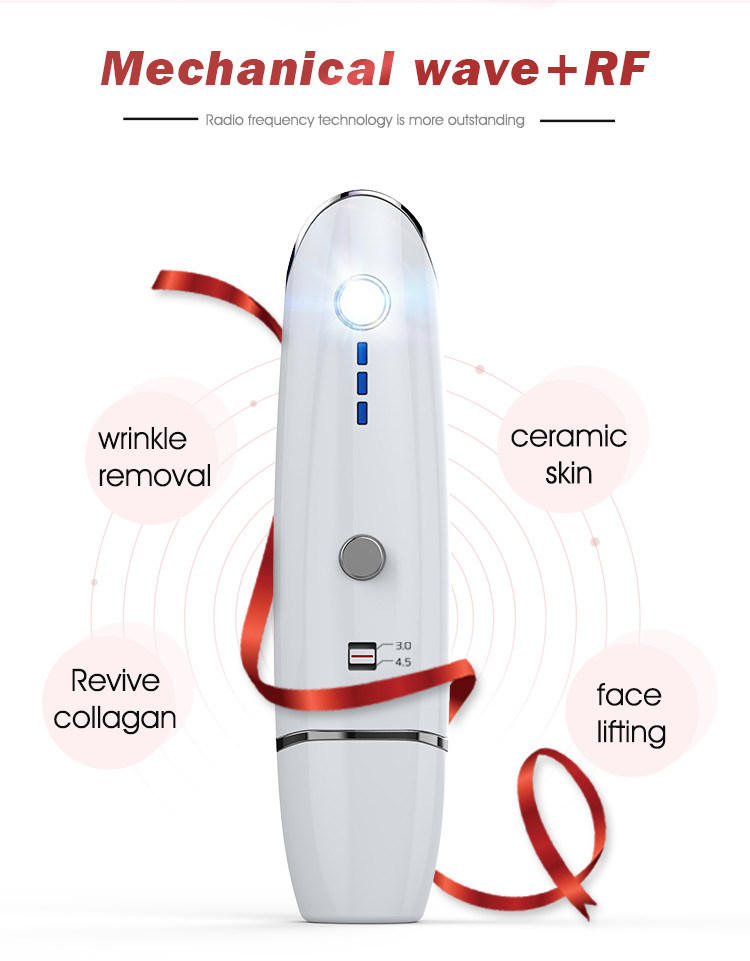 Mini Hifu Focused Ultrasound Bipolar RF Face Neck Lifting Beauty Massager Wrinkle Removal Tightening Mini Radar V Curing