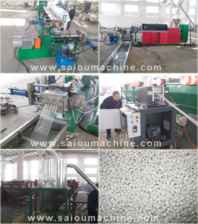 Model Waste Plastic Granulating Pelletizing Recycling Machine