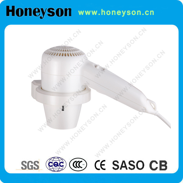 1600W Wall Mounted ABS Plastic Hair Dryer for Hotels