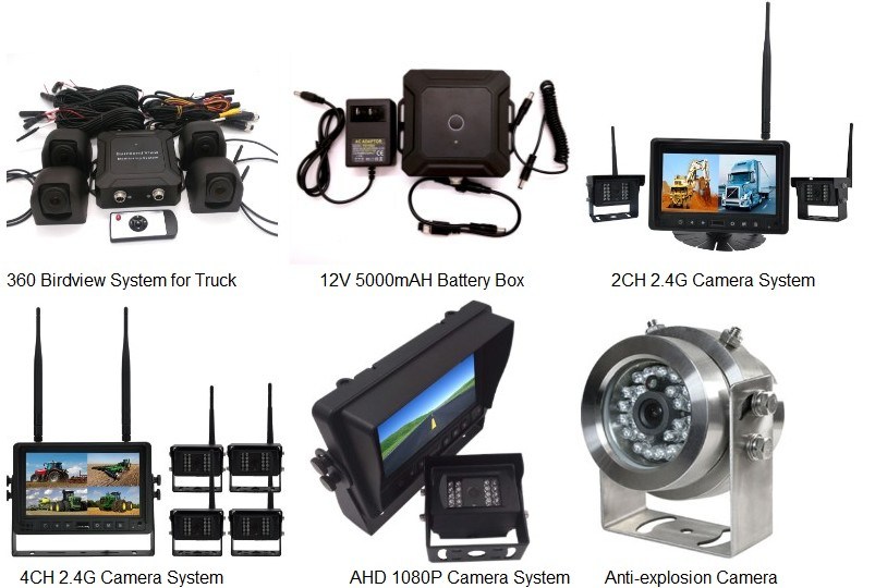 4CH Digital Reversing DVR Monitor for Agricultural Vehicles