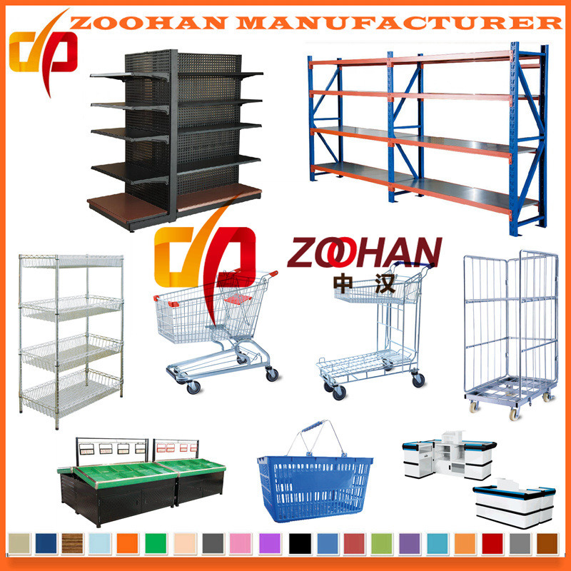 Good Quality Supermarket Plastic Hand Shopping Trolley Cart 180L (Zht95)