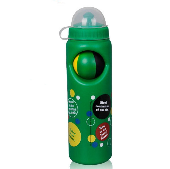 Children Sport Balls Water Bottle with Hanger for Promotion