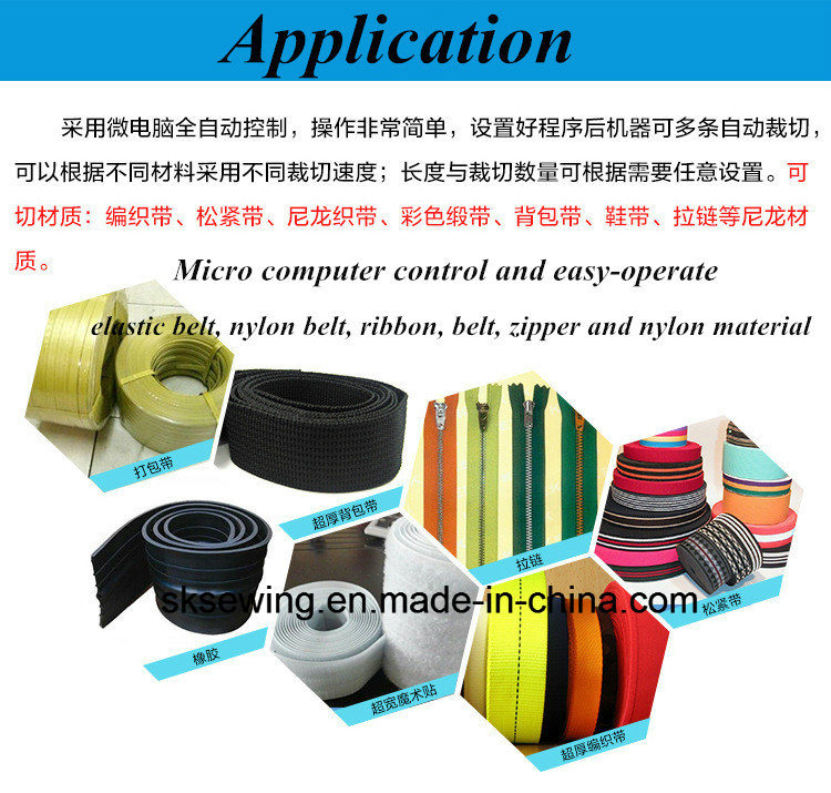Automatic Zipper Magic Nylon Weave Belt Hot Cutter Cutting Strap Machine