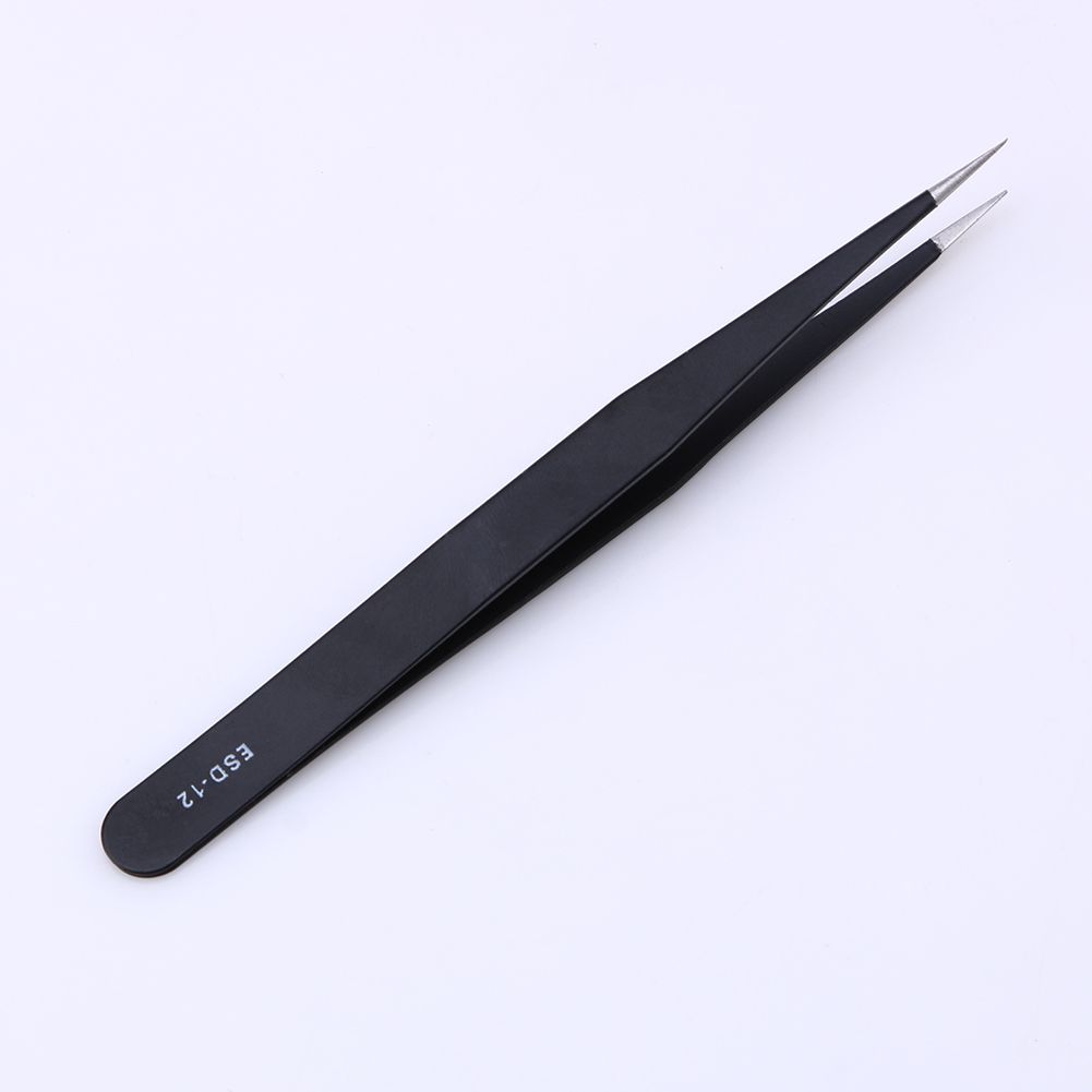 6 PCS Anti-Static Stainless Steel Tweezers Repair Maintenance Tool Kits ESD12-ESD15 Electronic Product Repair Tools