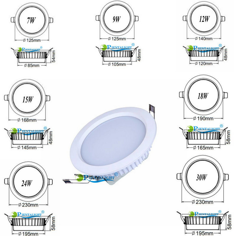 China Manufacturer Round Slim Indoor Ceiling Lamp 24W LED Downlight