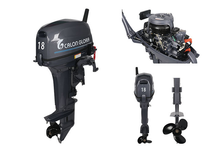 Tohatsus 2 Stroke 18HP Hydraulic Steering Outboard Motor Boat for Inflatable Boat