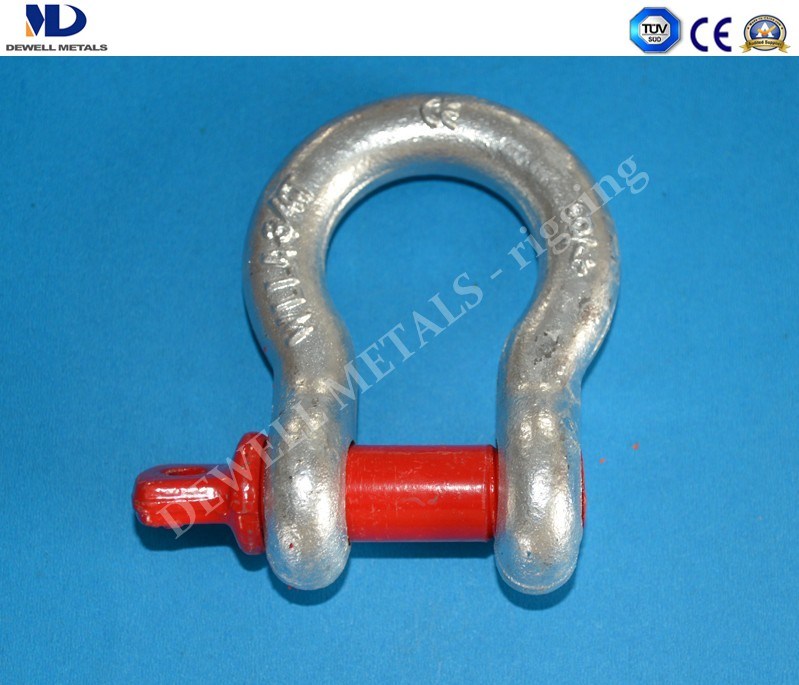 G210 Hot Dipped Galvanized Us Type Drop Forged Dee Shackle