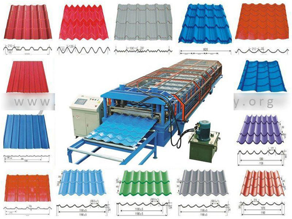 Double Layer Deck Corrugated Roof Sheet Tile Roll Forming Machine