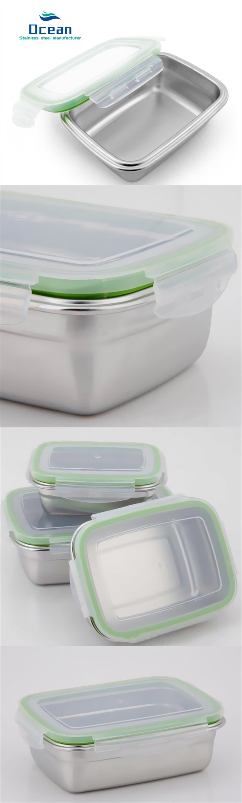 Hot Sell Stainless Steel Lunch Box Container with Lock (4)